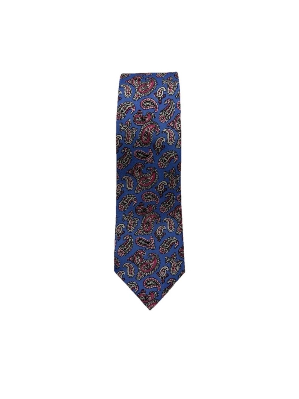 Ralph Lauren Silk Paisley Men's Tie Blue Pink White Black Woven Classic One Size
